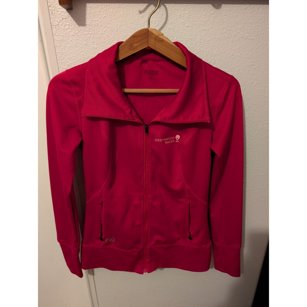 OGIO Performance Womens Hot Pink Size X-Small Long Sleeve Full Zip Light Jacket